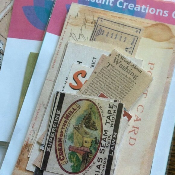 Lot 25 Piece Vintage Postcard Reproduction Junk Journal Ephemera Craft Supply mq - Picture 11 of 11